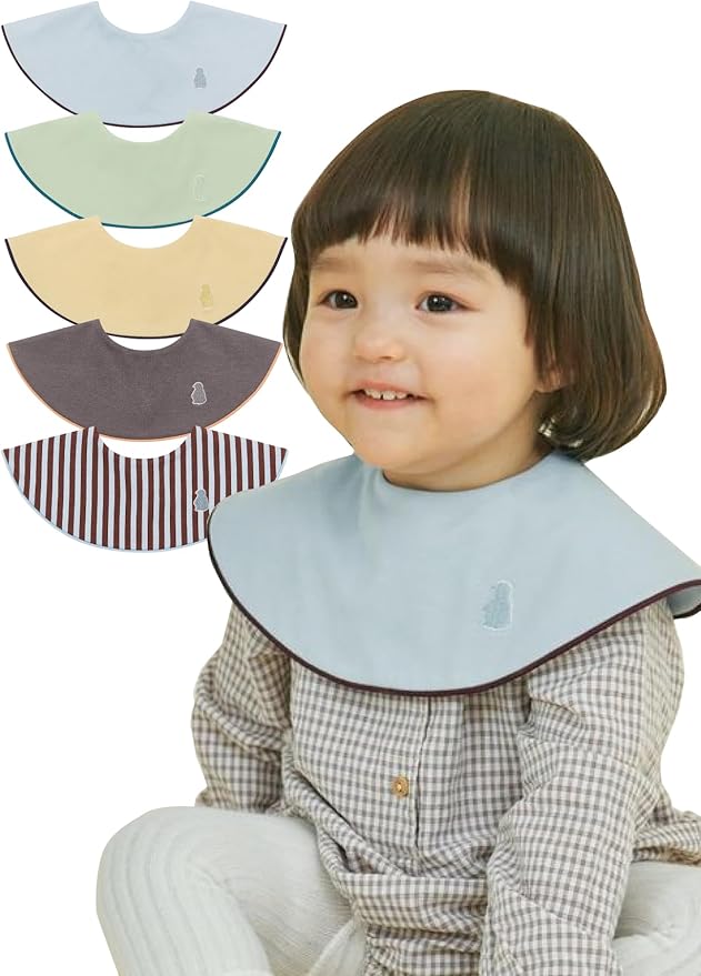 Konny Baby Bibs 3/5/7-Pack Set, 360 ° Rotate, Soft and Absorbent Bandana Drooling for Boys Girls baby Essentials