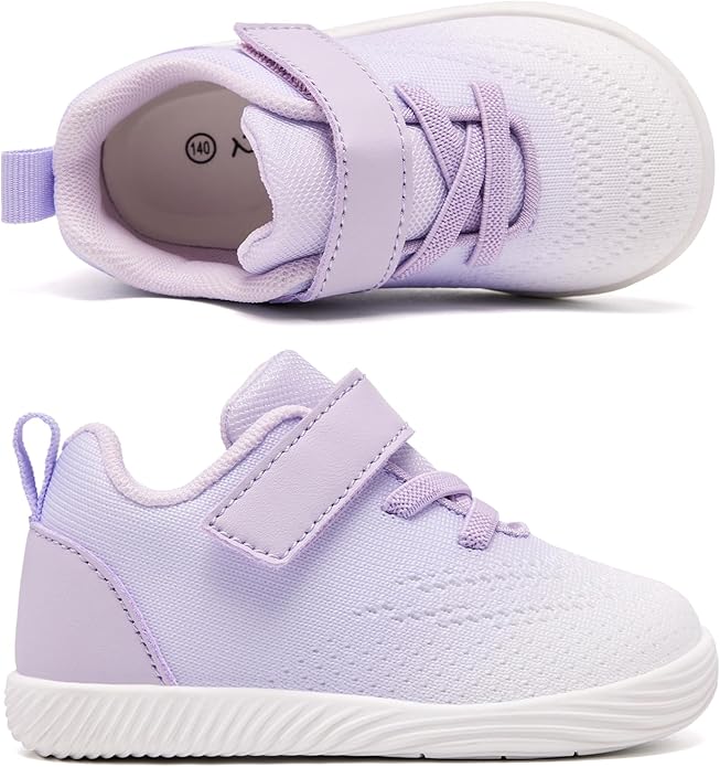 MORENDL Toddler Sneakers Baby Boys & Girls Barefoot Shoes Lightweight Breathable Walking Running Tennis Athletic Sport Shoes