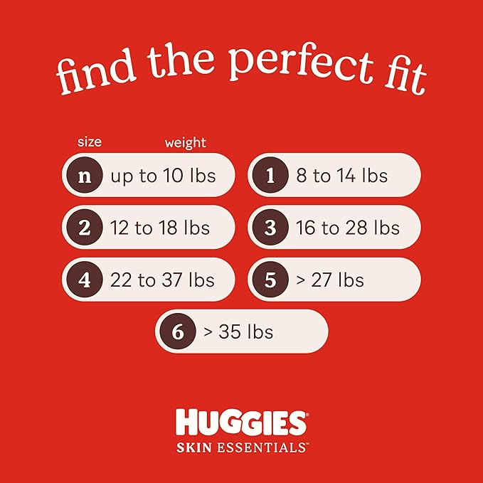 Huggies Size 6 Diapers, Skin Essentials Baby Diapers, Size 6 (35+ lbs), 42 Count, Packaging May Vary