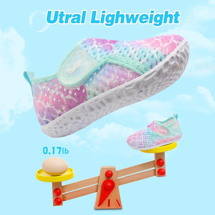JIASUQI Baby Boys Girls Barefoot Swim Pool Water Shoes Beach Walking Sandals Athletic Sneakers