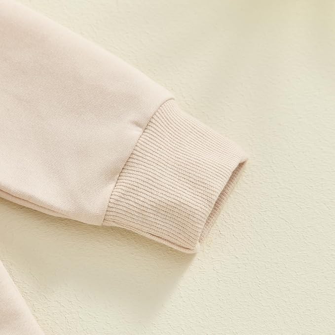 ZAXARRA Toddler Newborn baby boys Fall Outfits Long Sleeve Letter Print Sweatshirt Tops Pocket Pants Casual Clothing Sets