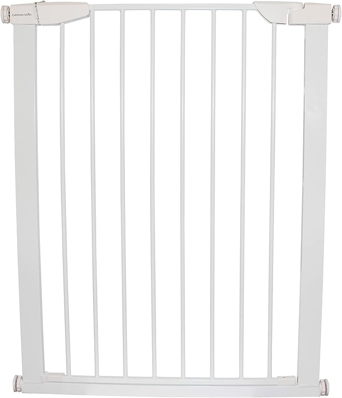 Cardinal Gates XTPPG Extra Tall Pressure Mounted Baby Gate - Adjustable Indoor Dog Gate - 36 Inch Tall Steel Safety Gate for Kids & Pets - 29.5 to 32.5 Inches Wide - White