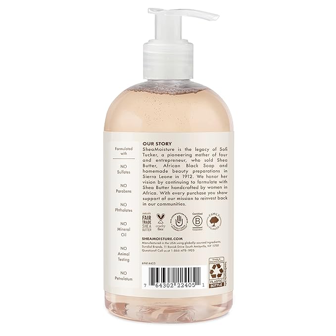 SheaMoisture Baby Wash and Shampoo 100% Virgin Coconut Oil for Baby Skin Cruelty Free Skin Care 13 oz
