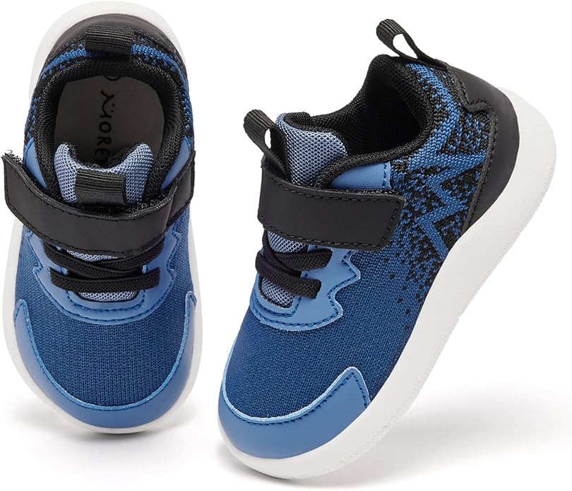 MORENDL Wide Toddler Shoes Baby Walking Shoes Boys & Girls Barefoot Sneakers Zero Drop Comfort Tennis Running Outdoor Activities