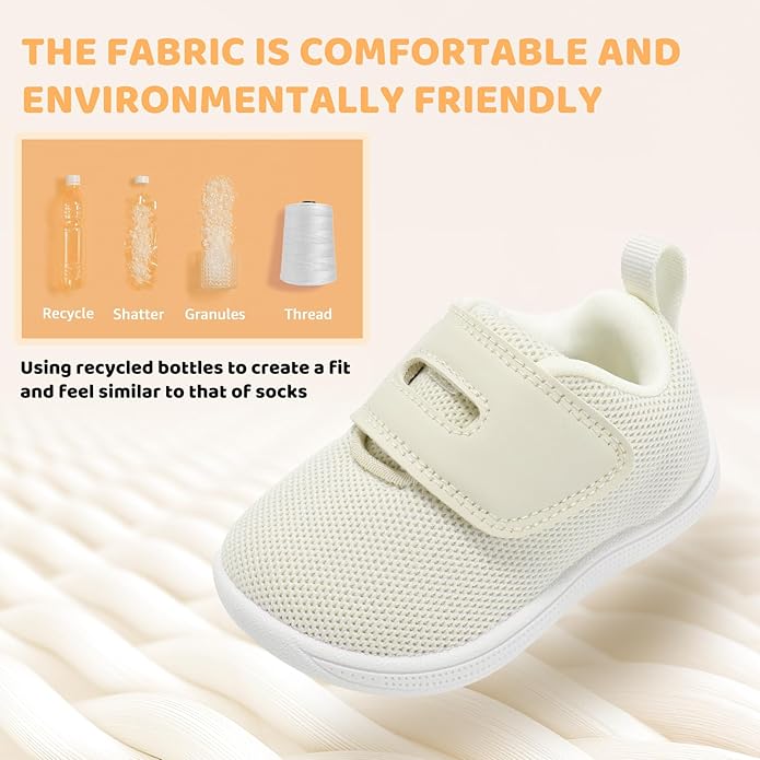 Baby Boy Girl Wide Toe Box Shoes Toddler Barefoot Shoe Non-Slip First Walking Infant Sneakers 6 9 12 18 24 Month