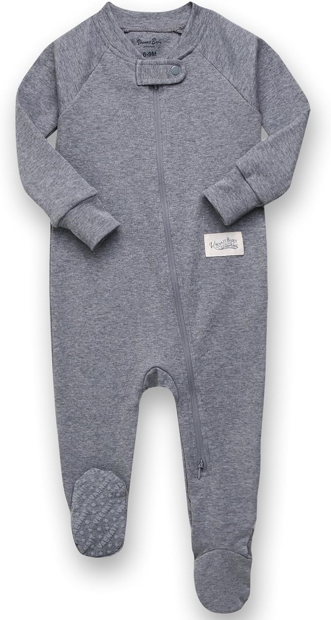 VAENAIT BABY Infant Toddler Boys Girls Modal Cotton Footed Pajamas One-Piece Romper Sleep and Play 0M-2T