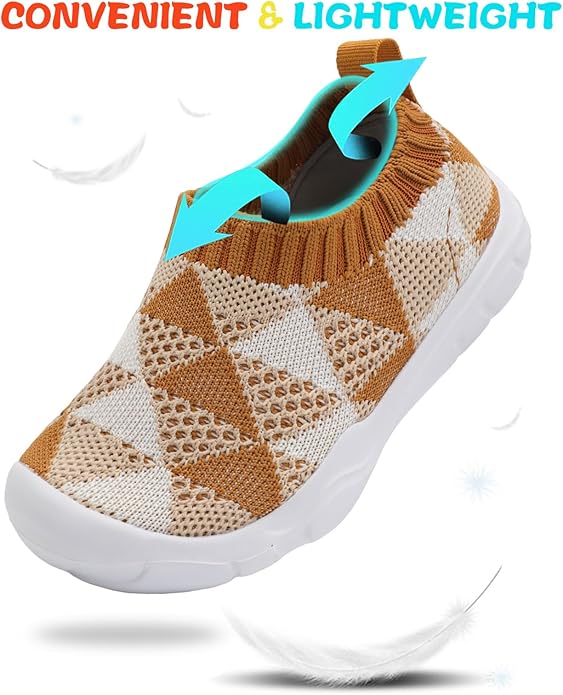 JOINFREE Toddler Boys Girls Sneaker Slip On Shoes Kids Lightweight Breathable Walking Shoes