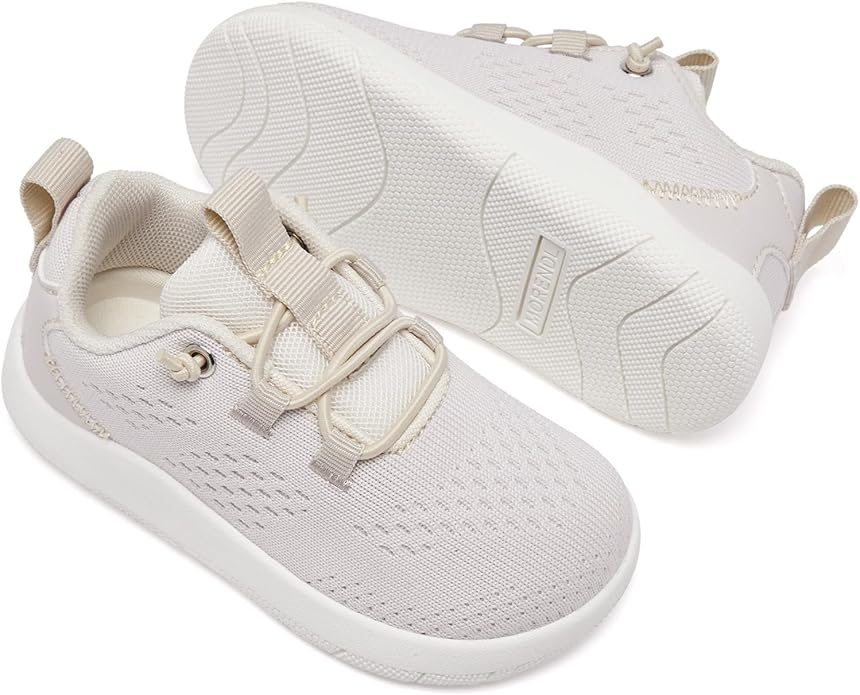 MORENDL Wide Toddler Shoes Baby Walking Shoes Girls Boys Zero Drop Minimalist Sneakers Slip On Tennis Shoe Breathable Naturally Flexible