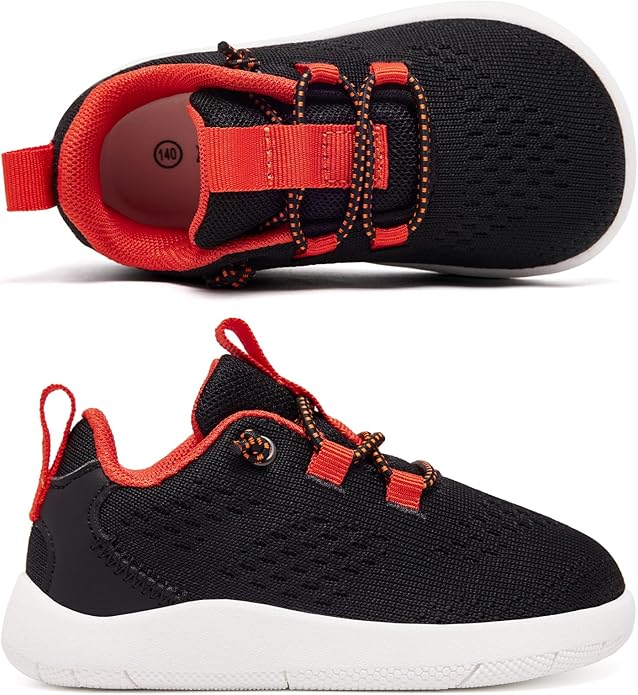 MORENDL Wide Toddler Shoes Baby Walking Shoes Girls Boys Zero Drop Minimalist Sneakers Slip On Tennis Shoe Breathable Naturally Flexible