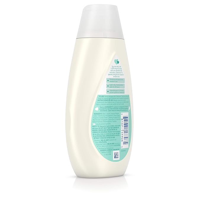 Johnson's Cotton Touch Newborn Baby Face and Body Lotion, Made with Real Cotton, 6.8 fl. oz