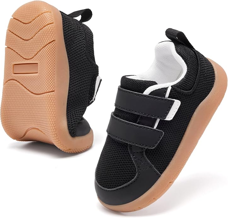 MORENDL Boys & Girls Walking Shoes 0-4 Years Baby Wide Toe Box Barefoot Shoes Toddler Sneakers