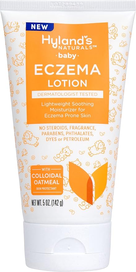 Hyland's Baby Eczema Lotion, Lightweight Soothing Moisturizer for Eczema Prone Skin, With Colloidal Oatmeal, 5 ounce