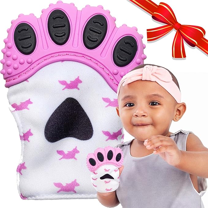 ® Teething Mitten | Pink Unicorn Teething Paw