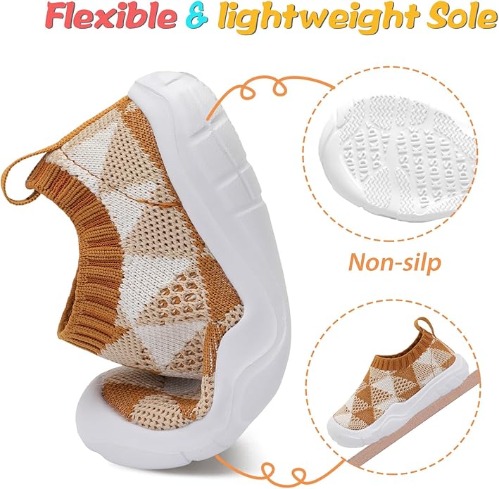 JOINFREE Toddler Boys Girls Sneaker Slip On Shoes Kids Lightweight Breathable Walking Shoes
