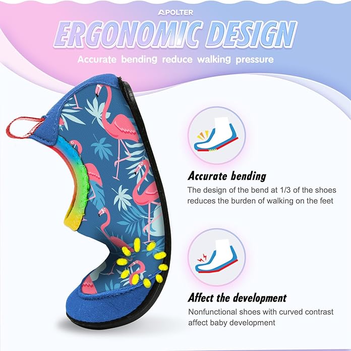 Baby Boys and Girls Swim Water Shoes Barefoot Aqua Socks Non-Slip for Beach Pool Toddler Kids