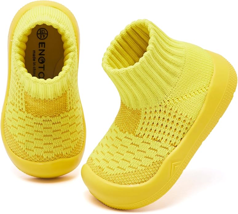 Engtoy Baby Shoes & Socks - Non-Slip Breathable Slippers with Soft Rubber Sole - Baby Boys & Girls Slip On Sneakers