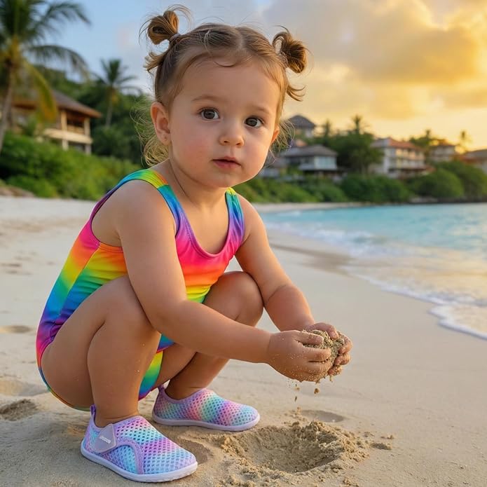 JIASUQI Baby Boys Girls Barefoot Swim Pool Water Shoes Beach Walking Sandals Athletic Sneakers