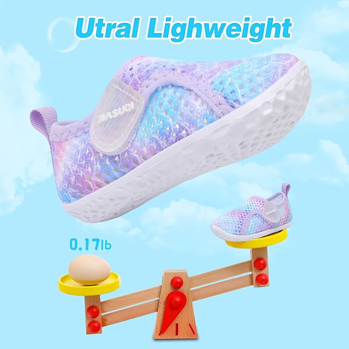 JIASUQI Baby Boys Girls Barefoot Swim Pool Water Shoes Beach Walking Sandals Athletic Sneakers
