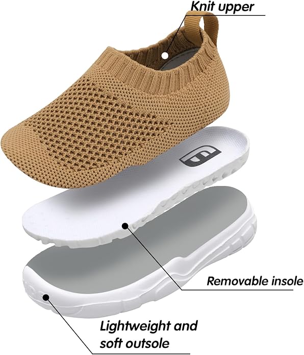 JOINFREE Toddler Boys Girls Sneaker Slip On Shoes Kids Lightweight Breathable Walking Shoes