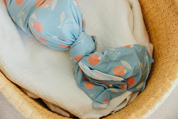 Copper Pearl Baby Swaddle Blanket - Premium Knit Baby Blanket, Large Soft Stretchy Receiving Blankets for Baby Boy and Girl, Swaddles for Newborn, Infant, and Toddler (Clementine)