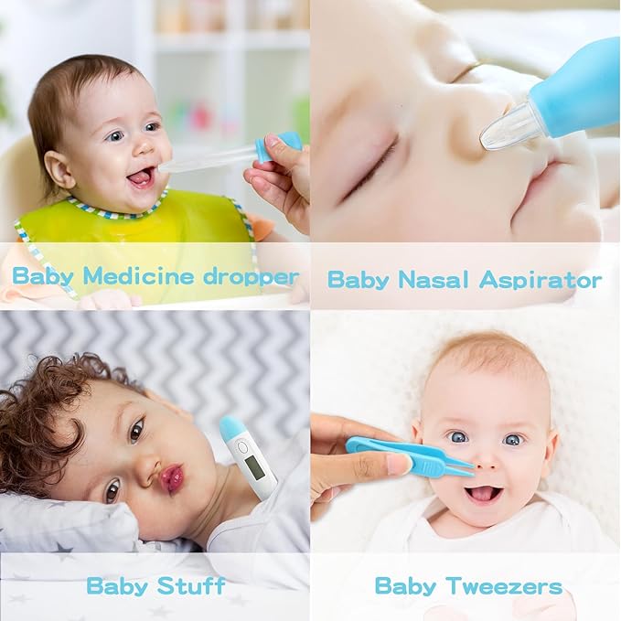 Baby Healthcare and Grooming Kit for Newborn Kids, 24PCS Upgraded Safety Baby Care Kit, Newborn Nursery Health Care Set, Baby Care Products