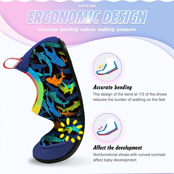 Baby Boys and Girls Swim Water Shoes Barefoot Aqua Socks Non-Slip for Beach Pool Toddler Kids