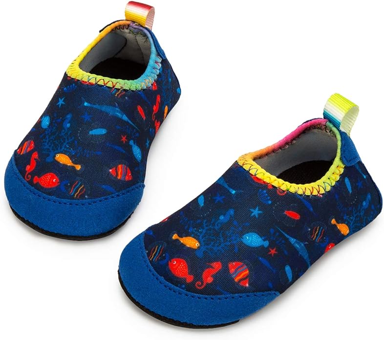 Baby Boys and Girls Swim Water Shoes Barefoot Aqua Socks Non-Slip for Beach Pool Toddler Kids