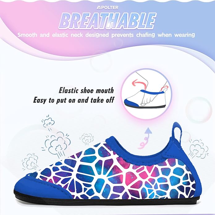 Baby Boys and Girls Swim Water Shoes Barefoot Aqua Socks Non-Slip for Beach Pool Toddler Kids