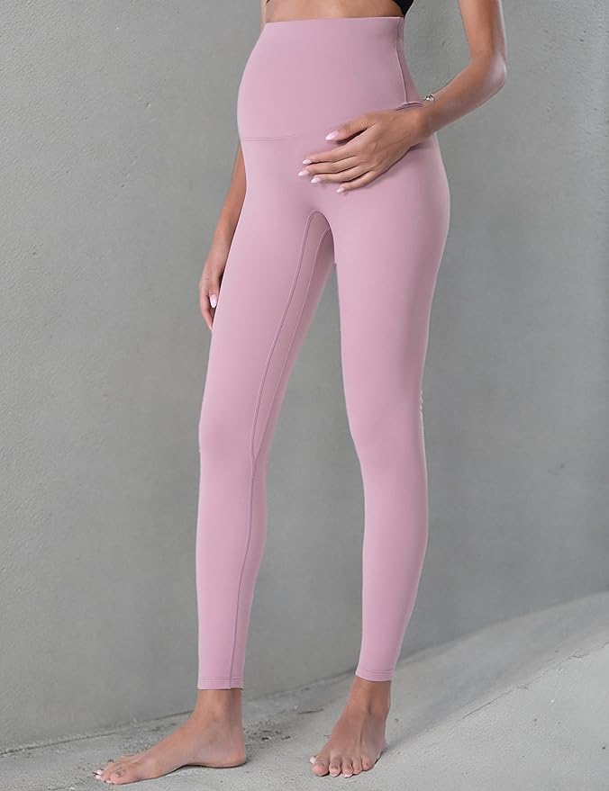 POSHDIVAH Women's Maternity Leggings Over The Belly Pregnancy Yoga Pants Active Wear Workout Leggings