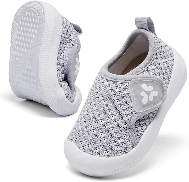 Baby Shoes Infant Boys Girls First Walker Shoes Baby Walking Shoes Lightweight Breathable Sneakers with Non-Slip Soles 0-24 Months
