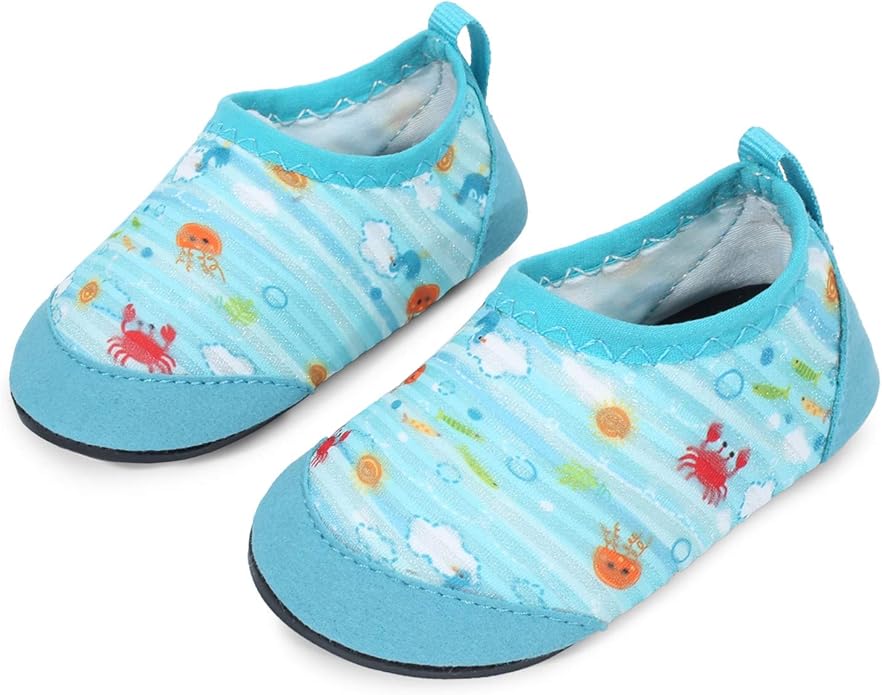 JIASUQI Baby Boys and Girls Barefoot Swim Water Skin Shoes Aqua Socks for Beach Swim Pool