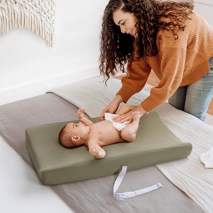 lulumoon Muslin Changing Pad Cover: Baby Diaper Changing Table Pad Cover - Changing Pad Sheets for Girls Boys