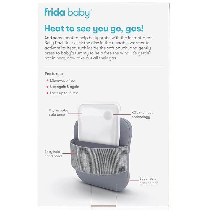 Frida Baby Gas + Colic Heating Pad for Natural Belly Relief | Gentle Heat to Relax + Soothe Bellies | Instant Tummy Warmer | Soothe Colic Discomfort