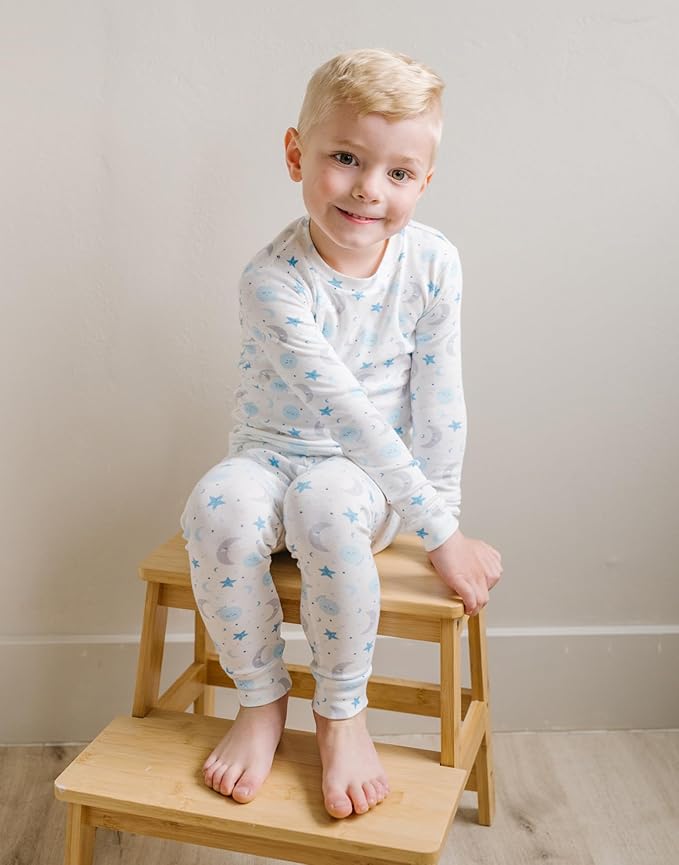 moimoln Sibling Matching 6M-8Y Soft Warm Cotton Modal Character Long Sleeve Snug-Fit Pajama Long Sleeve Sleepwear Daily