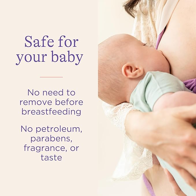Lansinoh Lanolin Nipple Cream Safe for Breastfeeding Baby, 100% Natural Nipple Butter, Breastfeeding Essentials for Postpartum Moms, 1.41 Ounces
