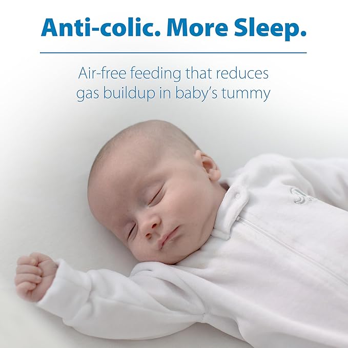 Dr. Brown's Anti-Colic Options+ Narrow Glass Baby Bottle with Level 1 Slow Flow Nipple, BPA-Free, 4 oz/120 mL, 0m+, 2 Count, 1-Pack