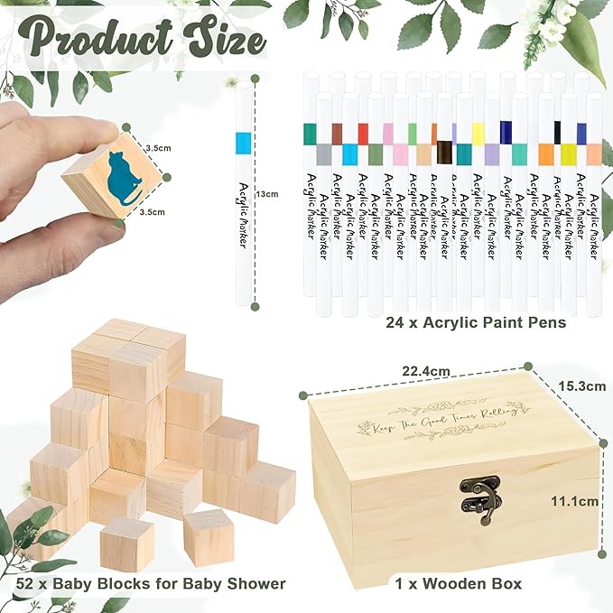 78 PCS Fun Baby Shower Games Sign Kit, Unique Baby Shower Ideas, Funniest Games Ever Where You Can Draw to Your Heart's Content, Suitable for Boy and Girls