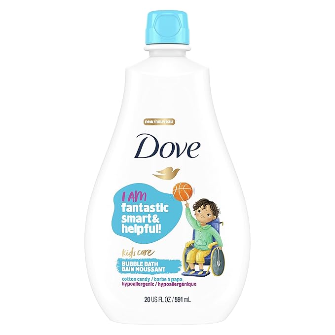 Dove Kids Care Bubble Bath for Kids Cotton Candy Hypoallergenic Formula 20 oz