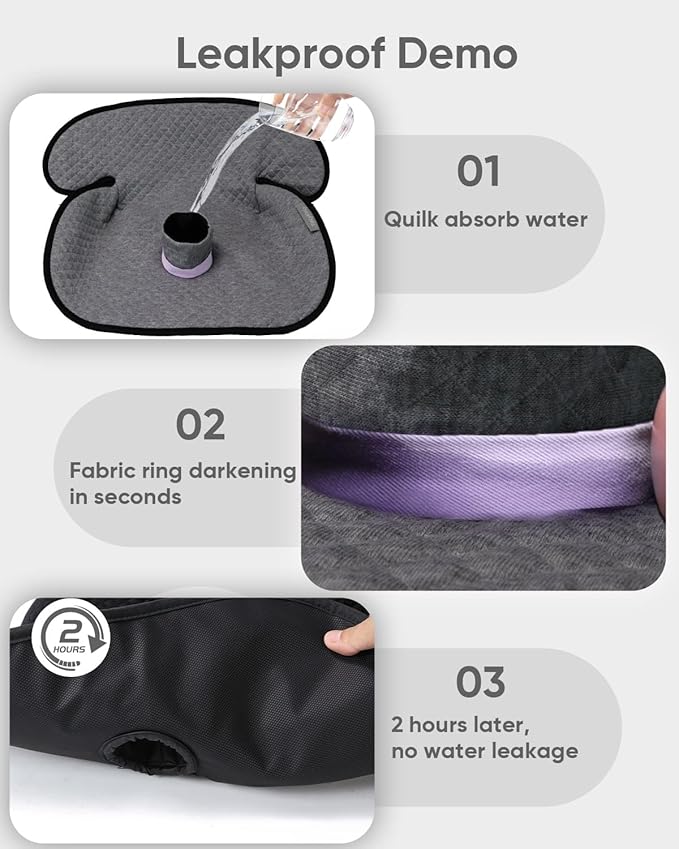 2 Pack Baby Potty Training Car Seat Protector, Waterproof Car Seat Liner for Potty Training Toilet, Baby Infant Toddler Piddle Pad Fits for Carseat, Stroller, Highchair - 2 Pack, Dark Gray