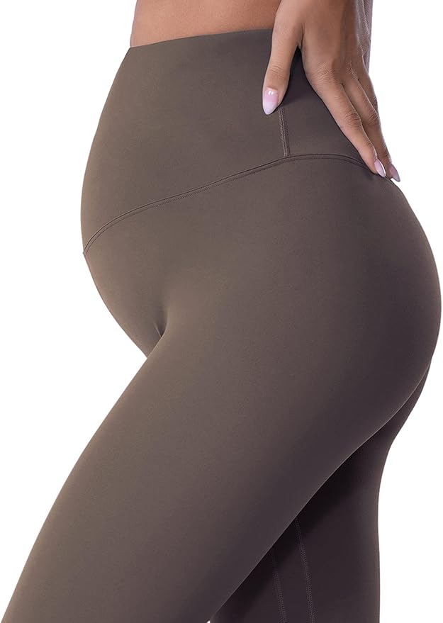 POSHDIVAH Women's Maternity Leggings Over The Belly Pregnancy Yoga Pants Active Wear Workout Leggings