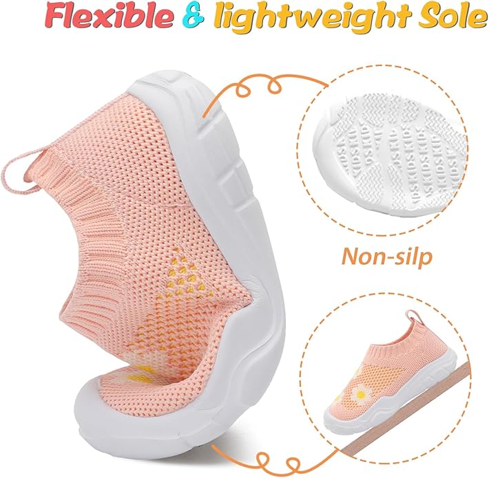 JOINFREE Toddler Boys Girls Sneaker Slip On Shoes Kids Lightweight Breathable Walking Shoes
