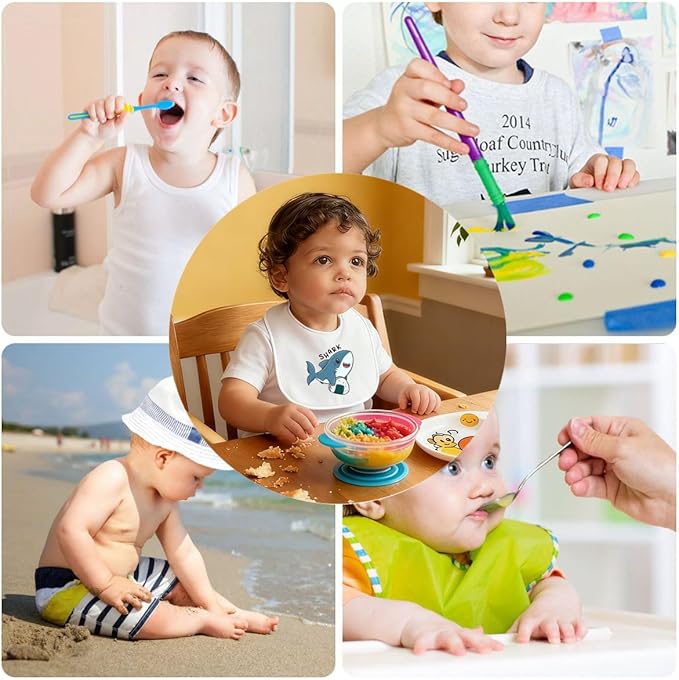 Cute Unisex-Baby Bib, Cotton Adjustable Waterproof Drooler, Birthday Gifts for Girls Boys Aged 0-3 Years Old