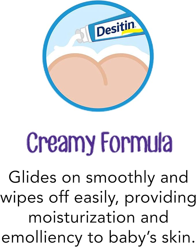 Desitin Daily Defense Baby Diaper Rash Cream with Zinc Oxide to Treat, Relieve & Prevent diaper rash, Hypoallergenic, Dye-, Phthalate- & Paraben-Free, 4 oz