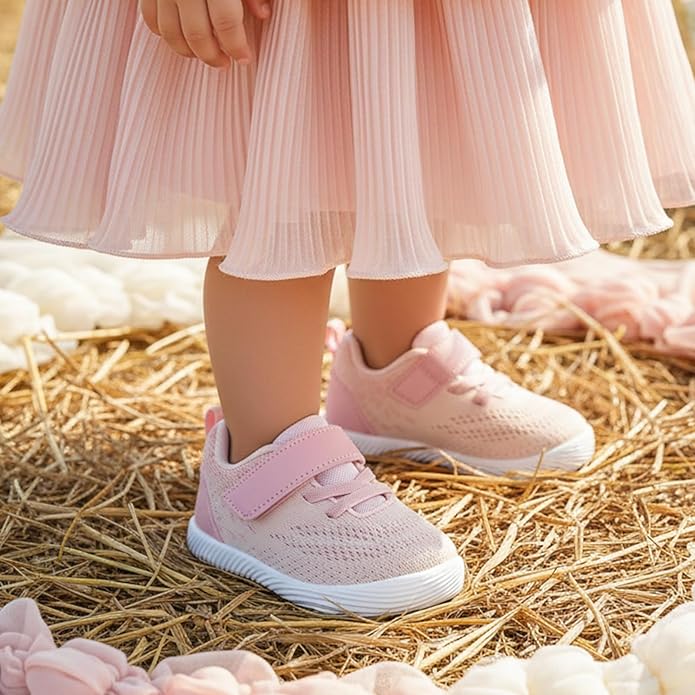 MORENDL Toddler Sneakers Baby Boys & Girls Barefoot Shoes Lightweight Breathable Walking Running Tennis Athletic Sport Shoes
