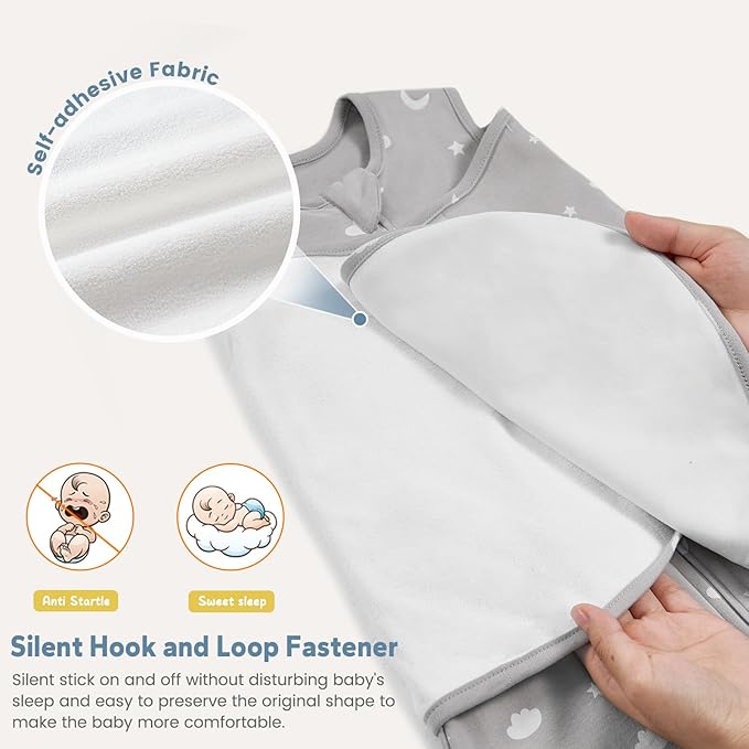 ZIGJOY Baby Swaddle Sleep Sack, 1.0 TOG Sleep Sack Swaddles for Newborns & infant 0-6 Months 100% Cotton Baby Wearable Blanket for Newborn Registry Essentials