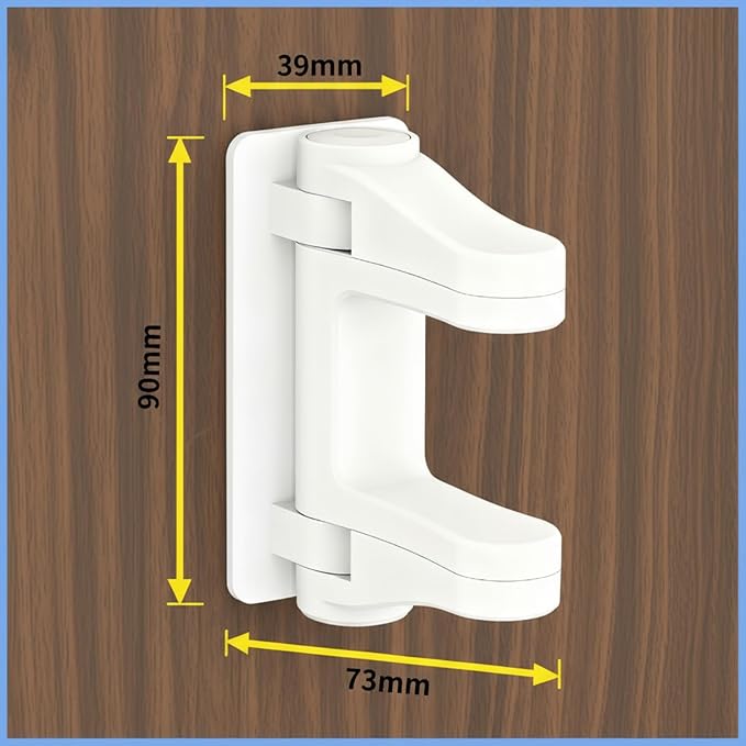 2-Pack Door Handle Baby Proof – Child Proof Door Lever Lock & Door Locks for Kids Safety, Stop Toddlers & Pets from Opening Doors – Easy One-Hand Use, No-Drill Adhesive – Fit Bath/Kitchen/Bedroom