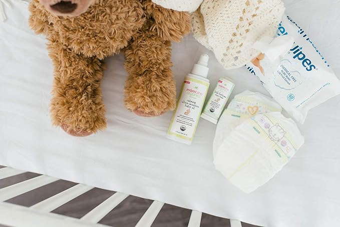 Mambino Organics Soothing Baby Oil, Organic Unscented Body Oil with Jojoba, Evening Primrose, Hydrates Dry, Itchy Skin, Gentle for Babies, Kids, Vegan, Baby Care Products, 3 Pack, 5 fl oz