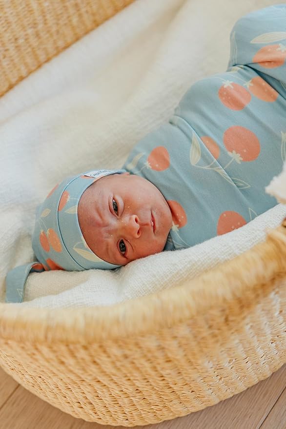 Copper Pearl Baby Swaddle Blanket - Premium Knit Baby Blanket, Large Soft Stretchy Receiving Blankets for Baby Boy and Girl, Swaddles for Newborn, Infant, and Toddler (Clementine)