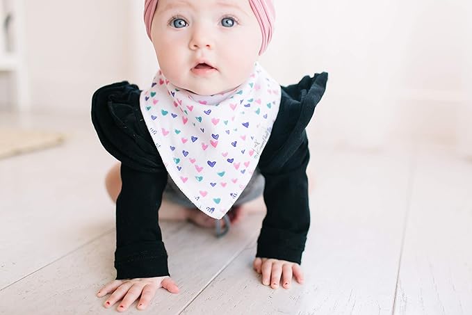Copper Pearl Baby Bandana Drool Bibs for Drooling and Teething 4 Pack Gift Set Sassy