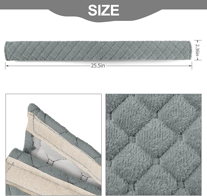 surpassme Car Seat Belt Pads Cover, 1 PC 25.5in Extra Length Seat Belt Shoulder Strap Covers Protector to Release Stress to Neck and Shoulder for a Safety Driving (Grey)
